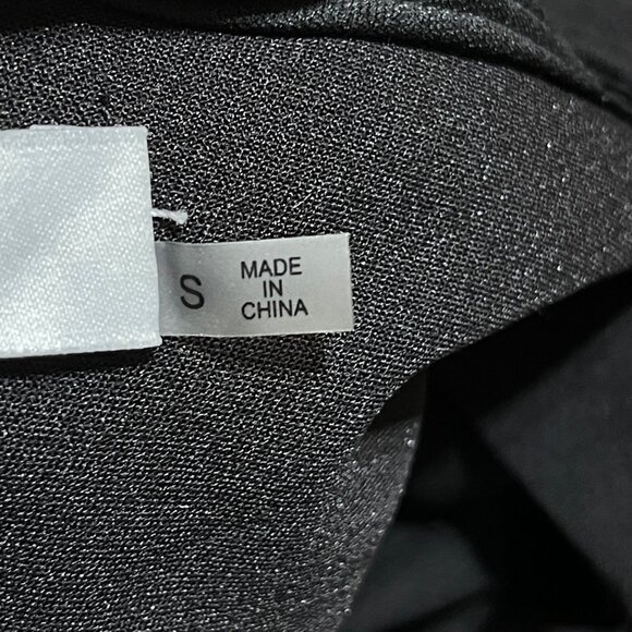 Do + Be Romper Shorts Tie Bow Back Black Size S Small Ruffle Neck - Picture 5 of 7